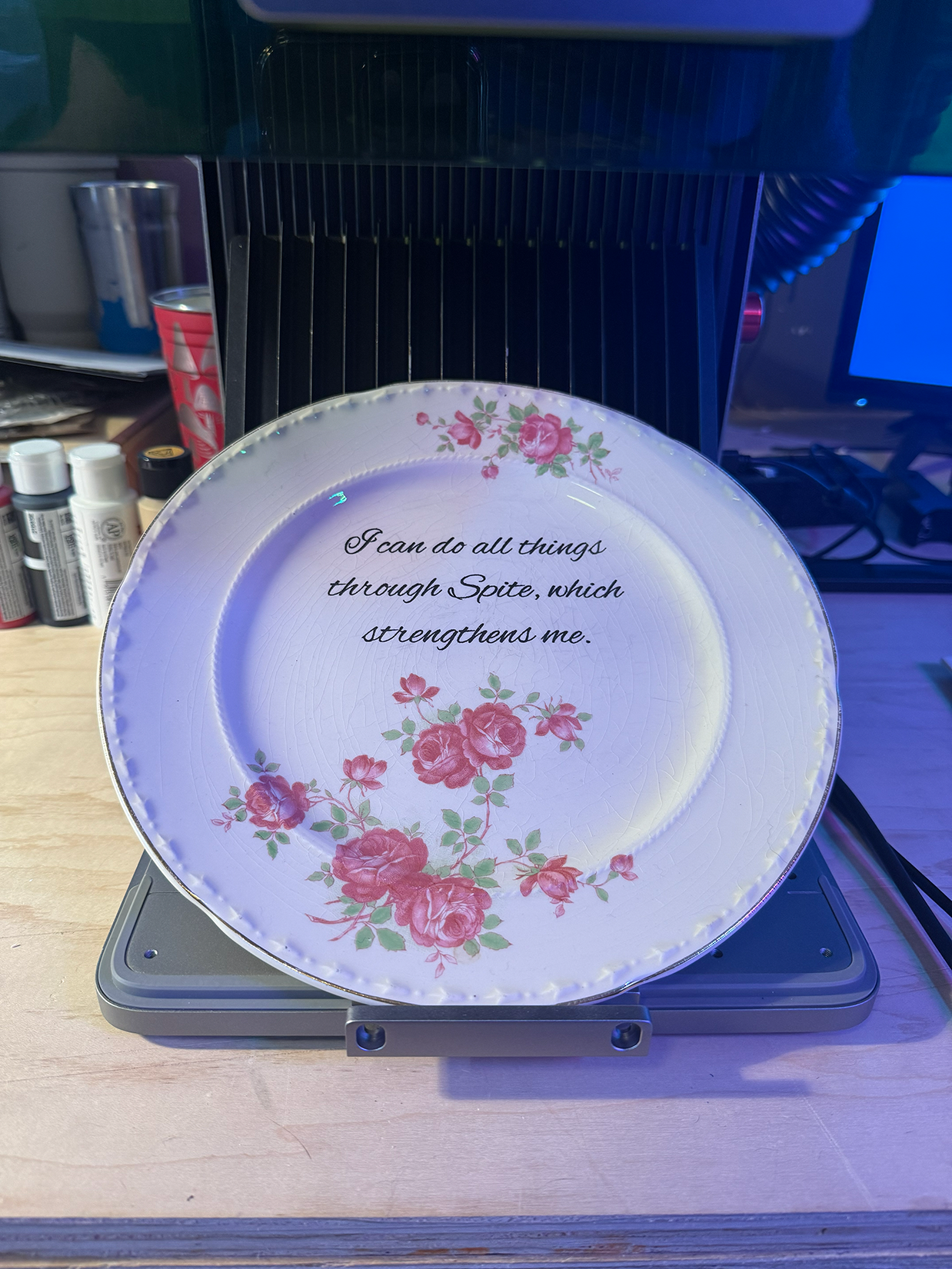 Custom engraved plates with personalized designs